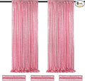 Backdrop Curtains Blush Pink Sequin Photo Curtain 6 Panels 2ftx8ft Glitter Birthday Wedding Engagement Baby Shower