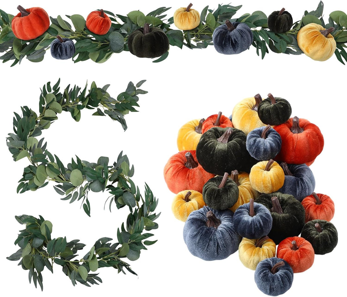 conelist 2 pcs artificial maple leaf rattan garland, main product view