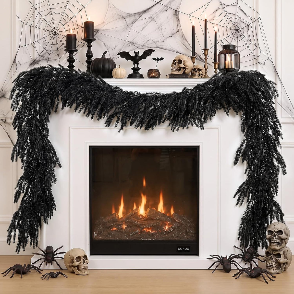 n&t nieting 9ft black garland artificial norfolk pine, main product view