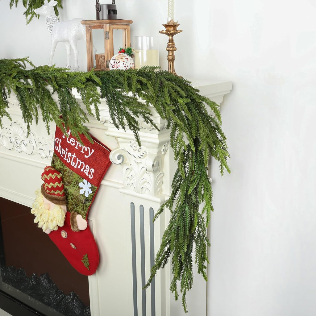 6 ft realistic christmas garland,natural droopy,soft bendable lifelike, main product view