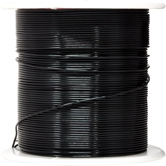 Mandala Crafts 22 Gauge Anodized Aluminum Craft Wire for Jewelry Making - 450 FT Colored Flexible Silver Black Wire - Bendable for Bonsai Armature Crafting Sculpting