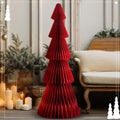 fullhawl 3ft red 3d honeycomb extra large paper, main product view