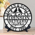 Personalized Christmas Gifts 2025 Best Housewarming Gifts Custom 50th or Any Year Wedding Anniversary Metal Sign Wedding Gifts Personalized Metal Name Signs Monogram Wall Decor