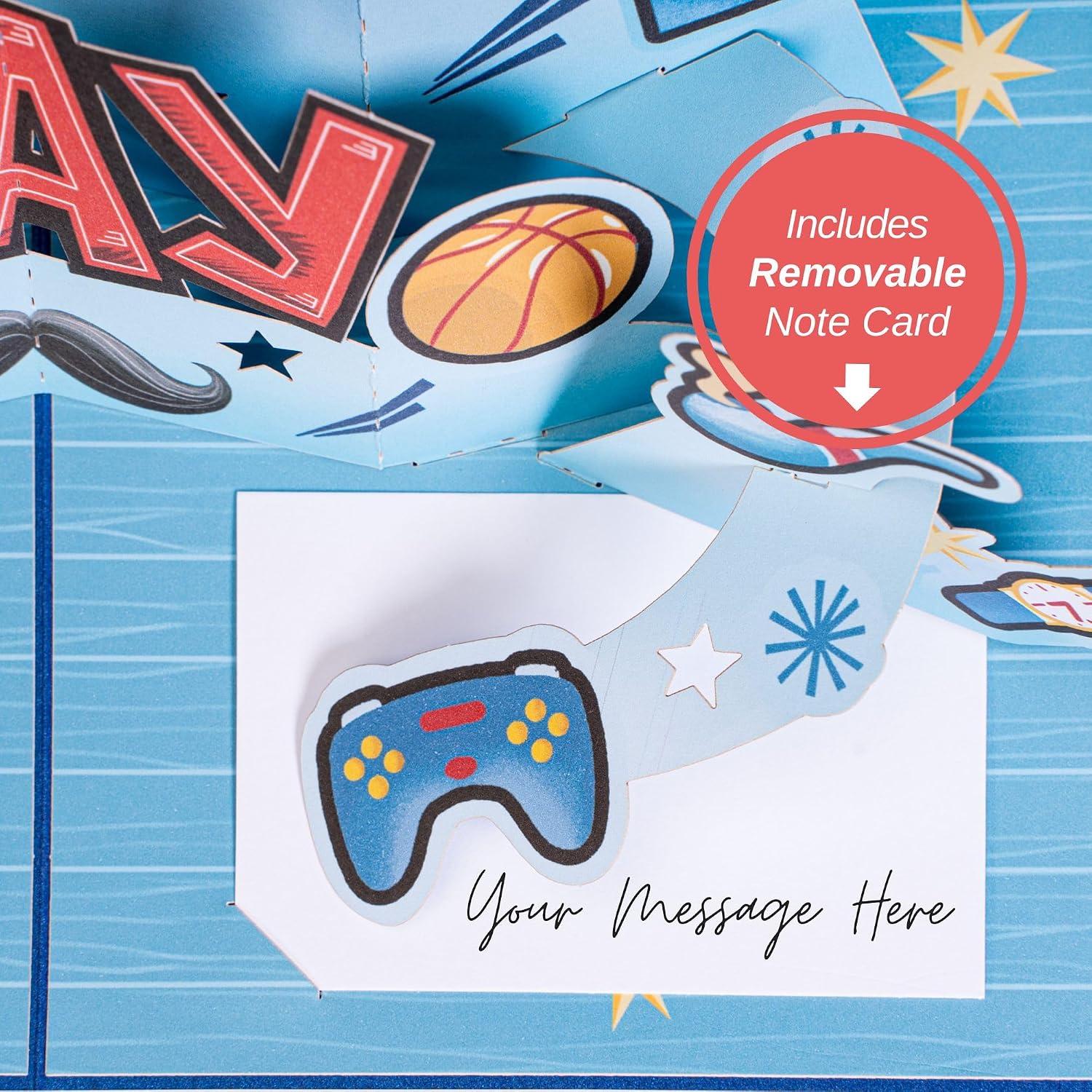 Paper Love 3D Pop Up Father's Day Card, To The Greatest DAD Ever, Gift for Dad, Husband, Son & Anyone, 5" x 7" Includes Envelope & Note Tag