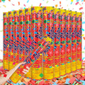 12Pack Confetti Cannon Multicolor Party Confetti Shooters Biodegradable Confetti Poppers 12Inch Party Poppers Cannon Launches 15-20ft for Graduation Birthday Wedding New Years Celebration Decorations