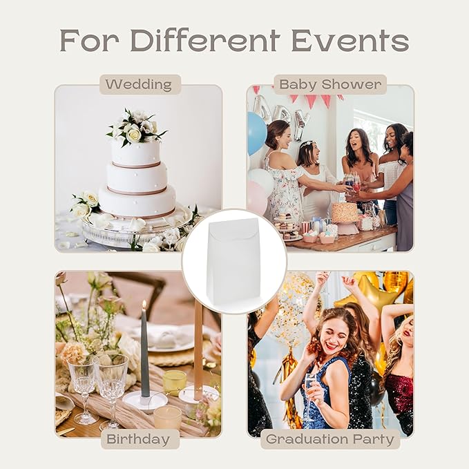 Boxes Craftory Pack of 20 Party Favor Boxes (4.52 x 2.16 x 7 inch) - Ideal for Wedding, Baby Shower and Bridal Shower Gift Bags - White