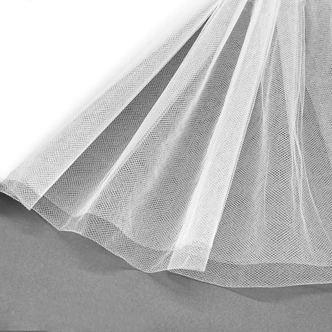 White Tulle Fabric 108" x 10 Yards (30FT) Tulle Bolt for Wedding Decoration DIY Tutu Party Backdrop Baby Shower Table Skirts Christmas Gift Wrapping