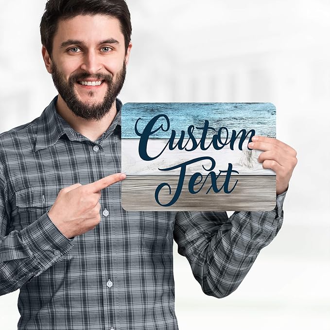 Custom Sign, Custom Street Sign, 11 Font Colors, 13 Font Styles, 4 Hole Options, 22 Sizes, 7x10 Inches, Rust Free DiBound, Fade Resistant, Made in USA by My Sign Center (Coastal)