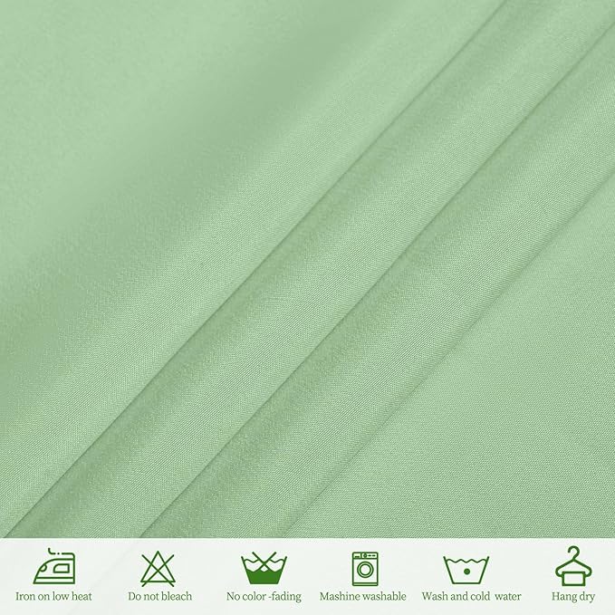 10 Pack Sage Green Rectangular Tablecloths, 60 x 126 Inch, Polyester, Wrinkle & Stain Resistant, Perfect for 8ft Tables, Wedding, Party, Banquet