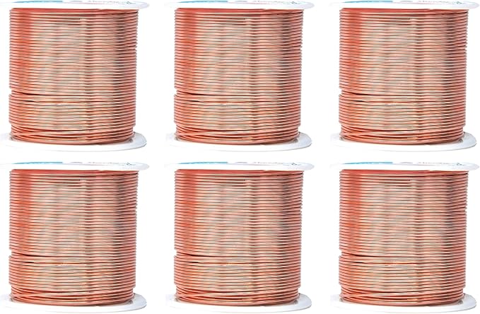 Mandala Crafts 18 Gauge Anodized Aluminum Craft Wire for Jewelry Making - 450 FT Colored Flexible Rose Gold Combo Wire - Bendable for Bonsai Armature Crafting Sculpting