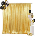 SquarePie Sequin Backdrop Curtain Less See Through Background for Wedding Party 6FT x 6FT Gold