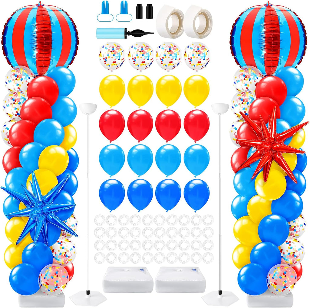 2 sets circus party decorations carnival balloon column, main product view