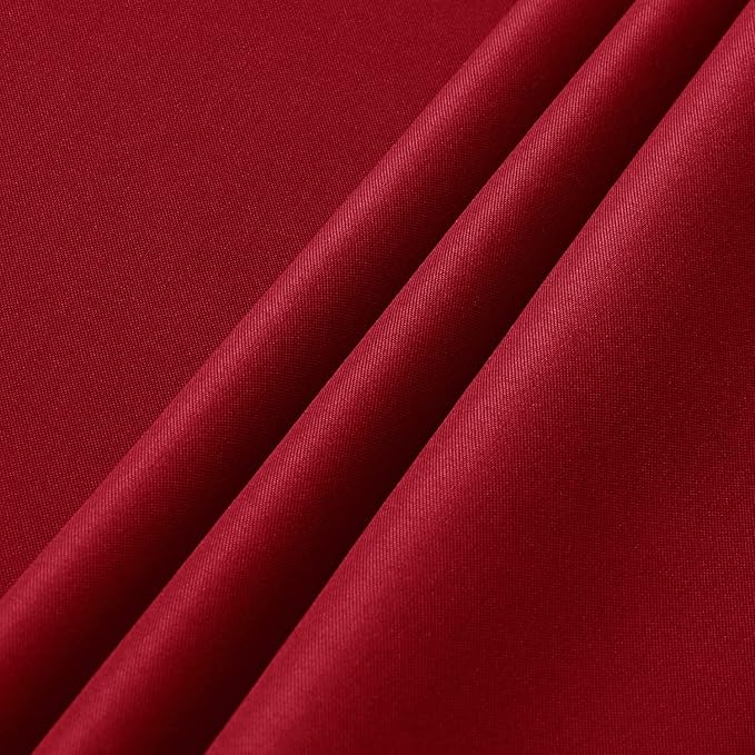 sancua 2 Pack Red Tablecloth 60 x 102 Inch, Rectangle 6 Feet Table Cloth - Stain and Wrinkle Resistant Washable Polyester Table Cover for Dining Tables, Buffet Parties and Camping