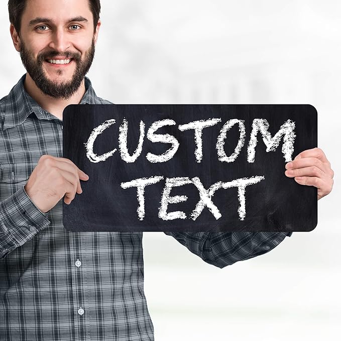 Custom Sign, Custom Street Sign, 11 Font Colors, 13 Font Styles, 4 Hole Options, 22 Sizes, 9x18 Inches, Rust Free DiBound, Fade Resistant, Made in USA by My Sign Center (Chalkboard Black)