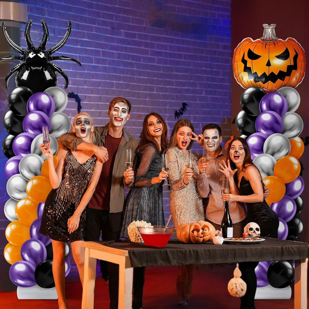 kasyat 2 sets halloween balloon column stand kit on a desk or shelf