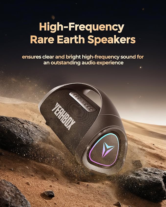 Sonic Boom MAX 300W Max Large Bluetooth Speaker Loud, Massive Bass, IPX66 Waterproof Party Portable Speaker with Subwoofer/EQ/Fast Charge, Outdoor Wireless Speakers