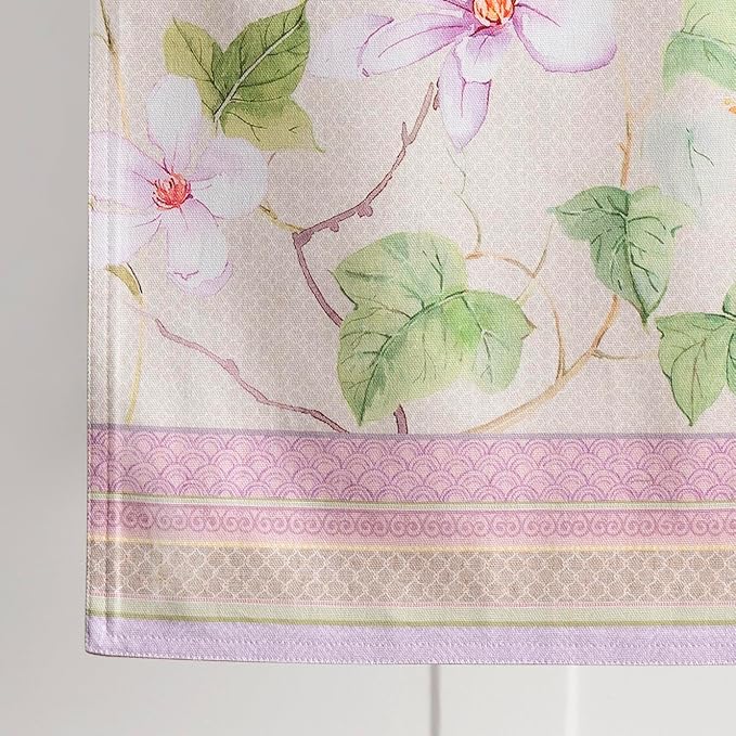 Maison d' Hermine Table Runner 100% Cotton Double Layer Table Runners 72 inches Long Decorative for Home Kitchen Dining Party Wedding Bridal Shower Spring Summer (Magnolia Mornings, 14.50" x 72")