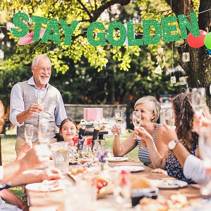 BEISHIDA 116 PCS A-Z Glitter Green DIY Letter Banner Kit Make Your Own Banner，Including 111 Letters and Numbers 3 Rope and 2 Threading Device,Customized for Birthday Graduation Wedding Party Decor