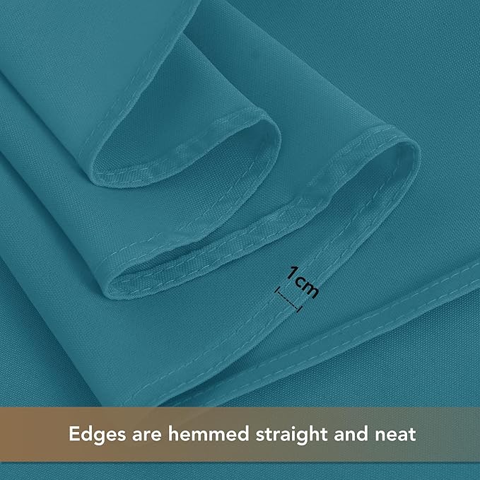 sancua Square Tablecloths 70x70 Inch, 2 Pack - Teal Fabric Table Cloth for Square or Round Tables, Washable Polyester Table Cover for Outdoor Party, Birthday, Decorative Display Tables