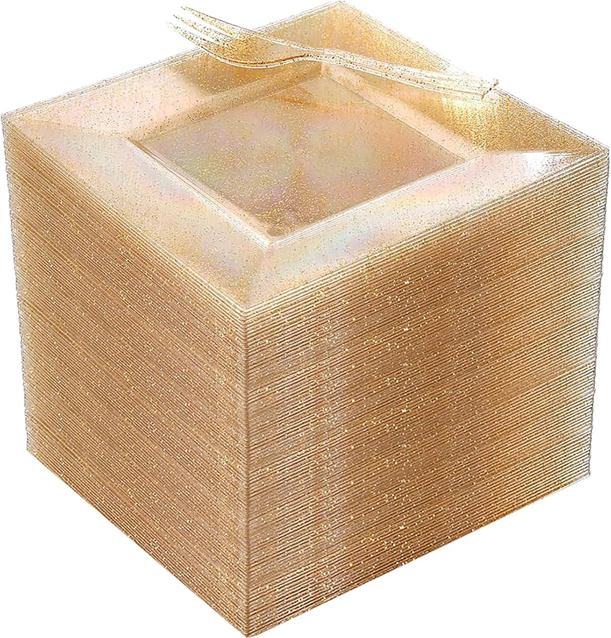dayammi 200pcs gold dessert plates including 100pcs appetizer, main product view