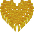 50pcs 1-1/2" Mini Yellow Satin Ribbon Bows Without Twist Ties for Crafts Gift Wrapping Packing Christmas Decoration (Yellow)