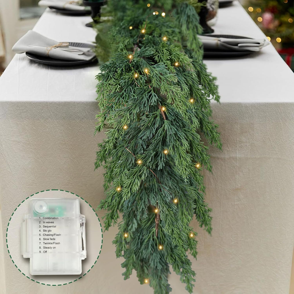 ozfhua 6 ft christmas garland pine garland with, main product view