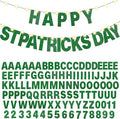 TaoBary 112 Pcs DIY Letter Kit Glitter Customizable Banner Letters Include 107 Letters and Numbers 3 Rope and 2 Needles for Birthday Halloween Christmas Wedding Valentine Party Decor(Green)