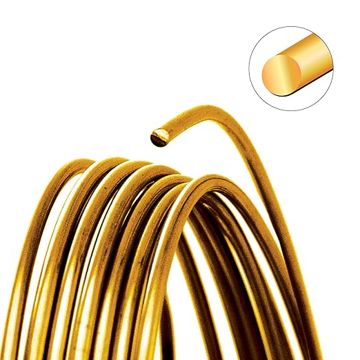 The Beadsmith Wire Elements Craft Wire – Tarnish Resistant, Soft Temper, Round, Bronze Color – 0.81mm, 20 Gauge, 10 Yard Spool – Jewelry Making, Wire Wrapping, Floral, & Other DIY Crafts