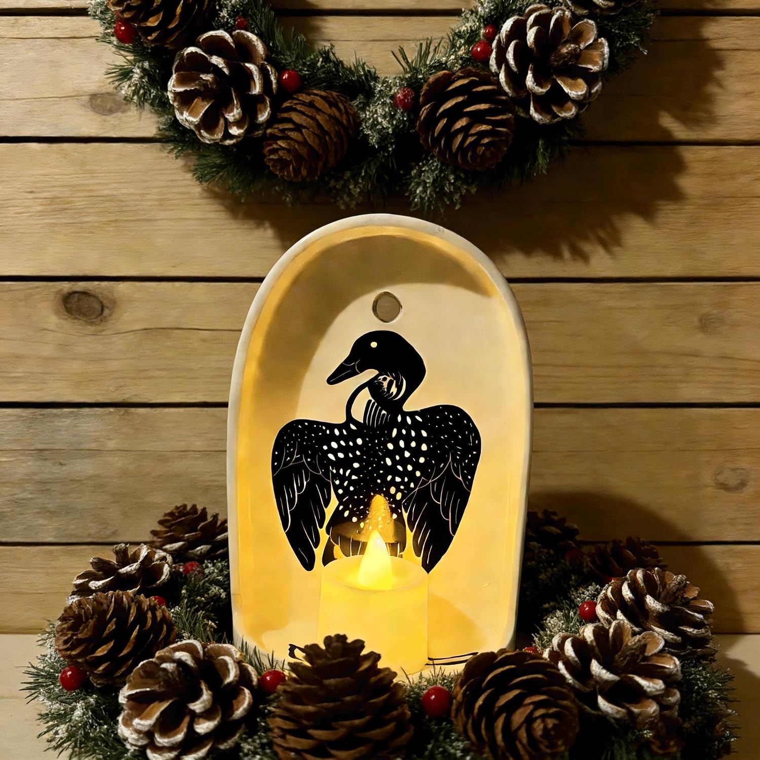 Sacred Wall Niche Collection, Handcrafted Hand-Shaped Ceramic Altar - Niche Decor & Candle Holder, Ideal Christmas/New Year Gift for Family Friends Colleagues (B)