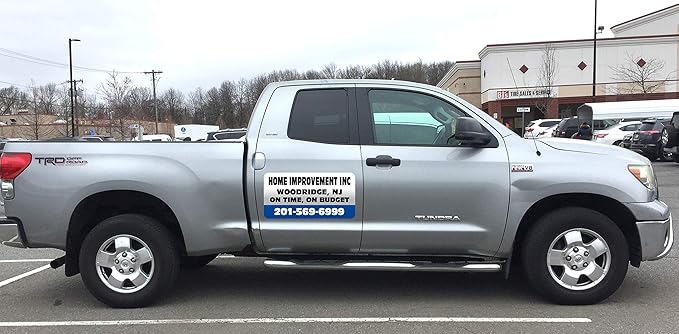Car Magnet Signs Custom - 24"x12" (Set of 2), 30-mil Thickness with Rounded Corners (Blue)
