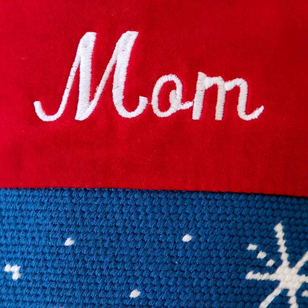 Let's Make Memories Personalized Needlepoint Christmas Stocking - Embroidered Family Stockings - Old-Fashioned Christmas Décor - Mantel Décor - 8"x17" - Customized Embroidered Name - Polar Bear