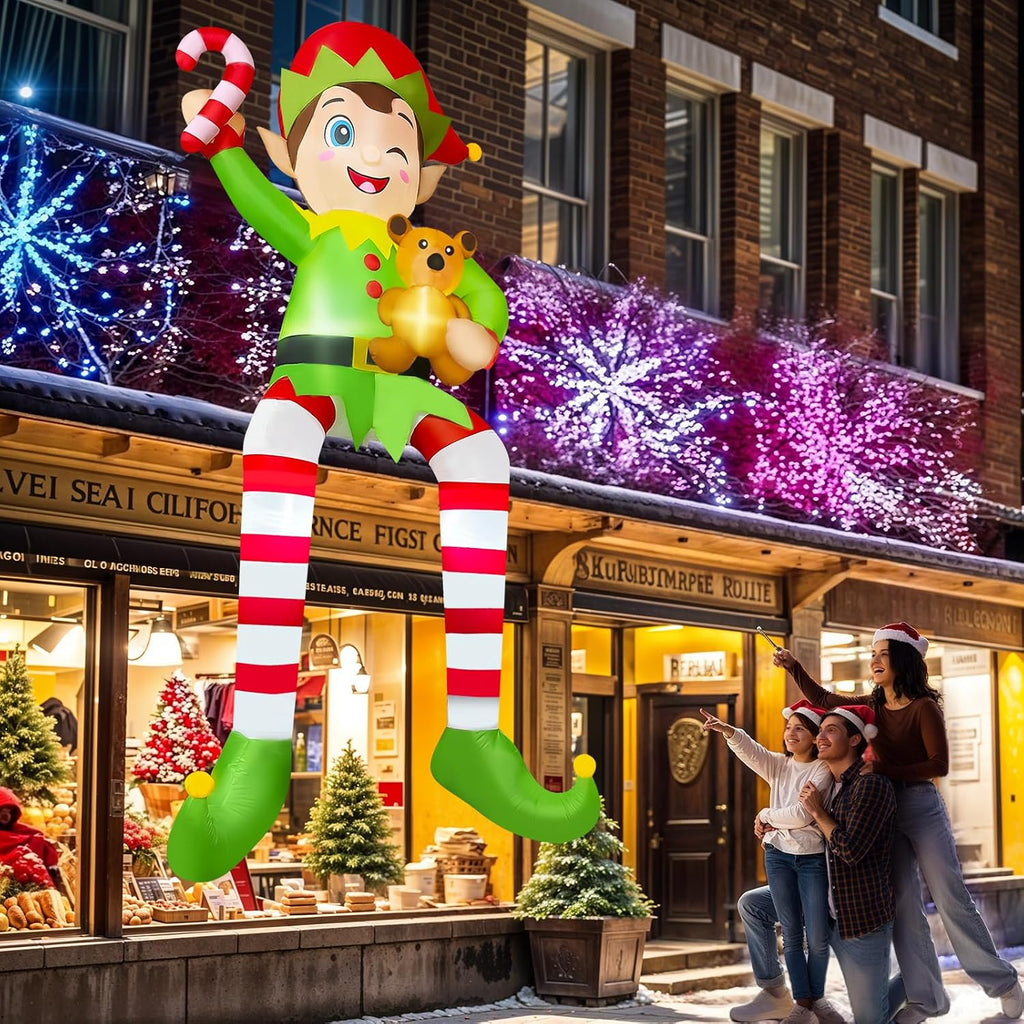 ourwarm 10ft christmas inflatable outdoor decoration, giant sitting, package contents