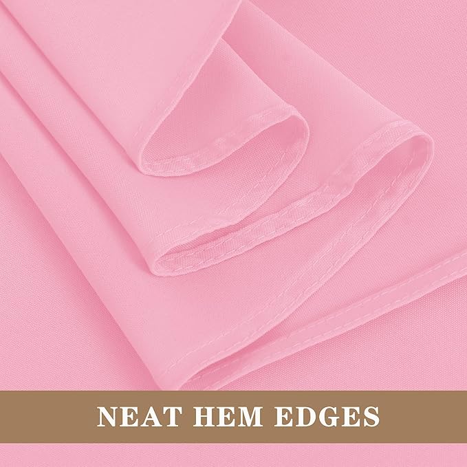 Fitable Pink Rectangle Tablecloths for 6 Foot Tables, 6 Pack - 70 x 108 Inches - Stain Resistant and Washable Table Clothes, Polyester Fabric Table Covers for Wedding, Party, Banquet, Buffect