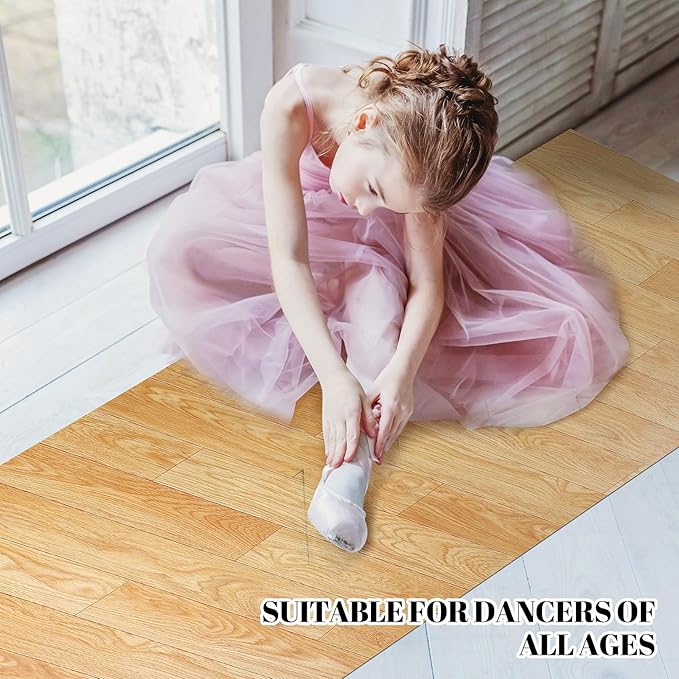 Portable Dance Floor Smooth Ballet Floor Vinyl Dance Mat for Home Stage Studios Kids Adults Practice Improve