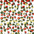 16Pcs 126Ft Pink&Yellow Rose Garland, Fake Rose Hanging Flowers, Artificial Flower Vine, Hanging Floral Vine Garland for Wedding, Birthday Party, Wall Arch, Halloween, Christmas Garden Backdrop Decor
