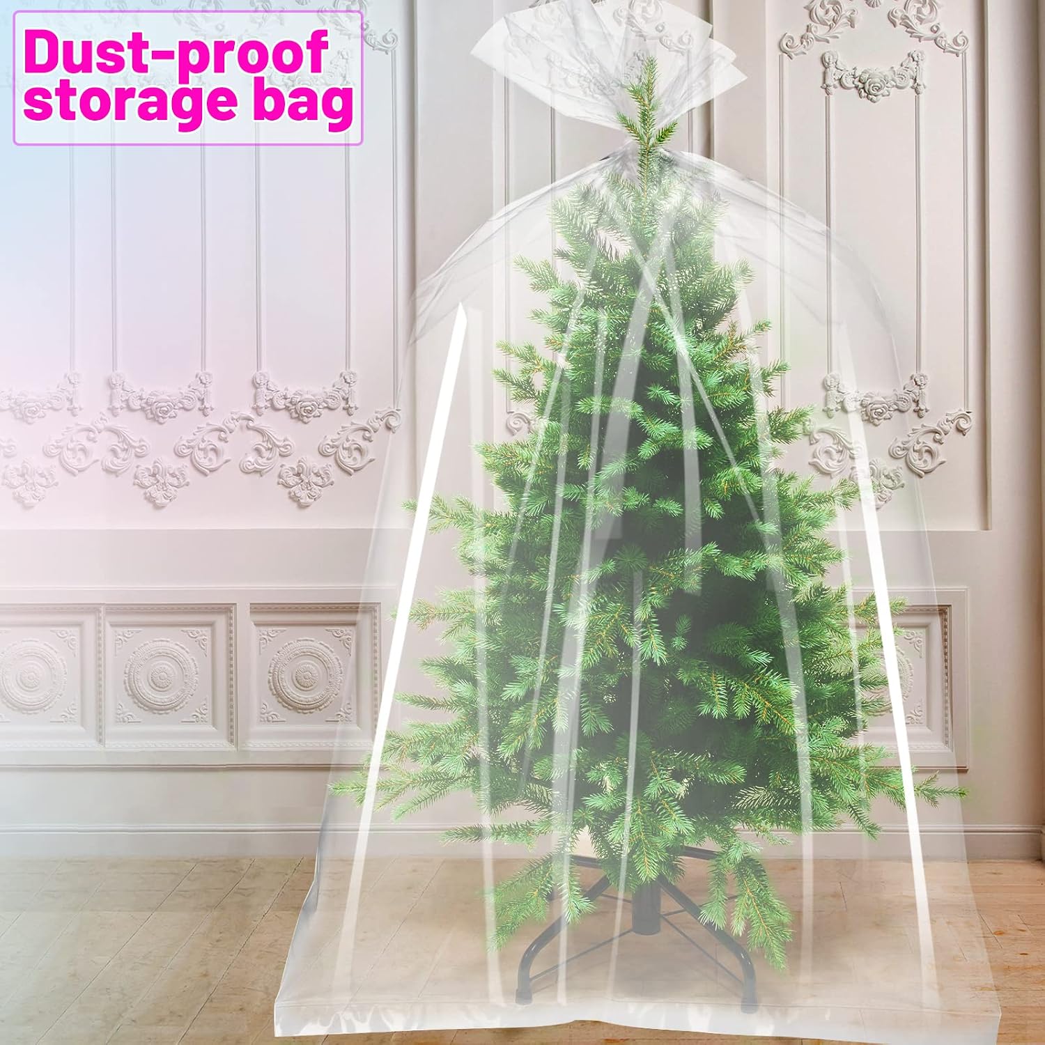 4 Pcs 98.4 x 59 Inches Clear Large Balloon Bags for Transport | Christmas Tree Disposal and Storage Bag, Balloon Drop Bag, Giant Carrying Storage Bags for Wedding Birthday Party Supplies