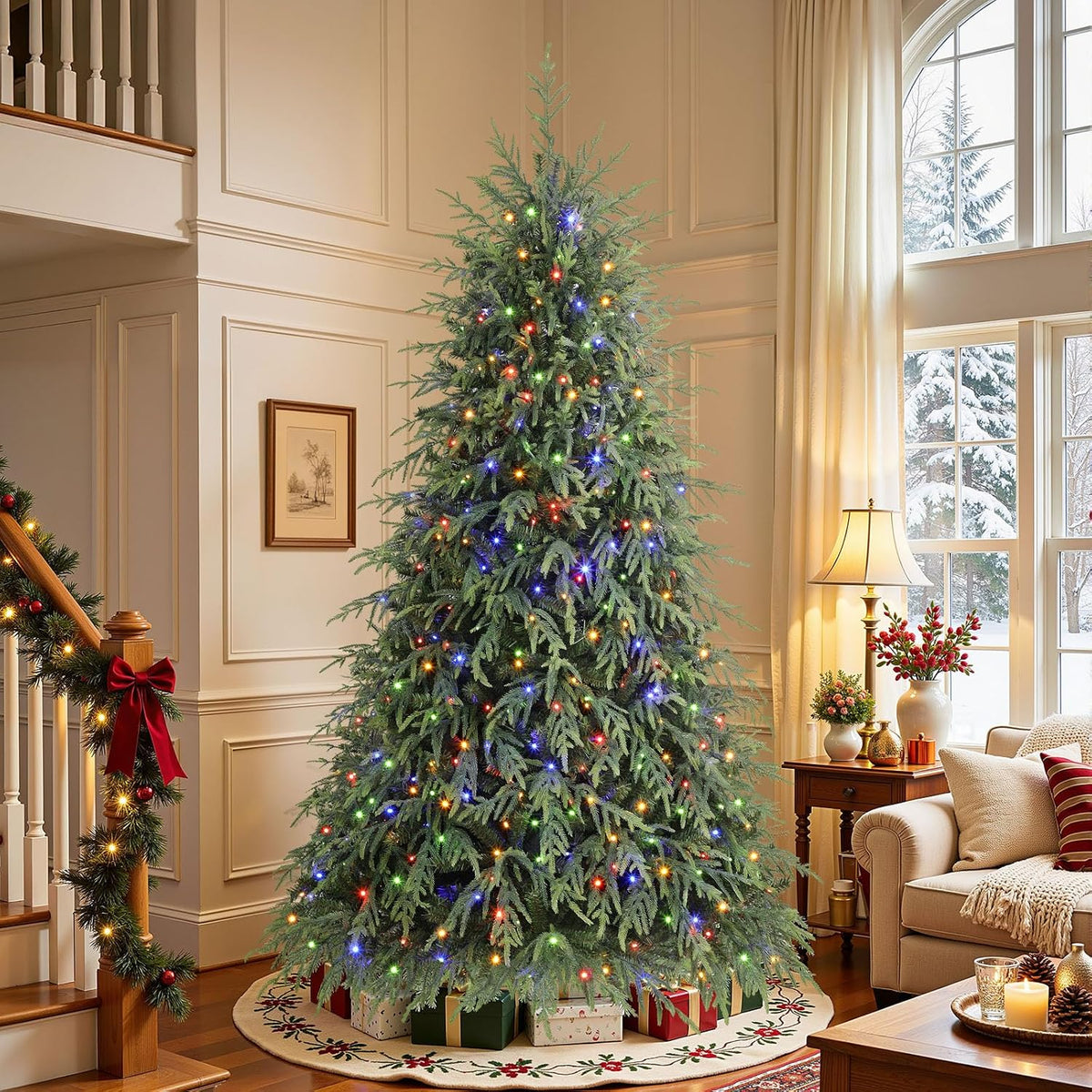shareconn 7ft prelit artificial norfolk pine christmas tree on a desk or shelf