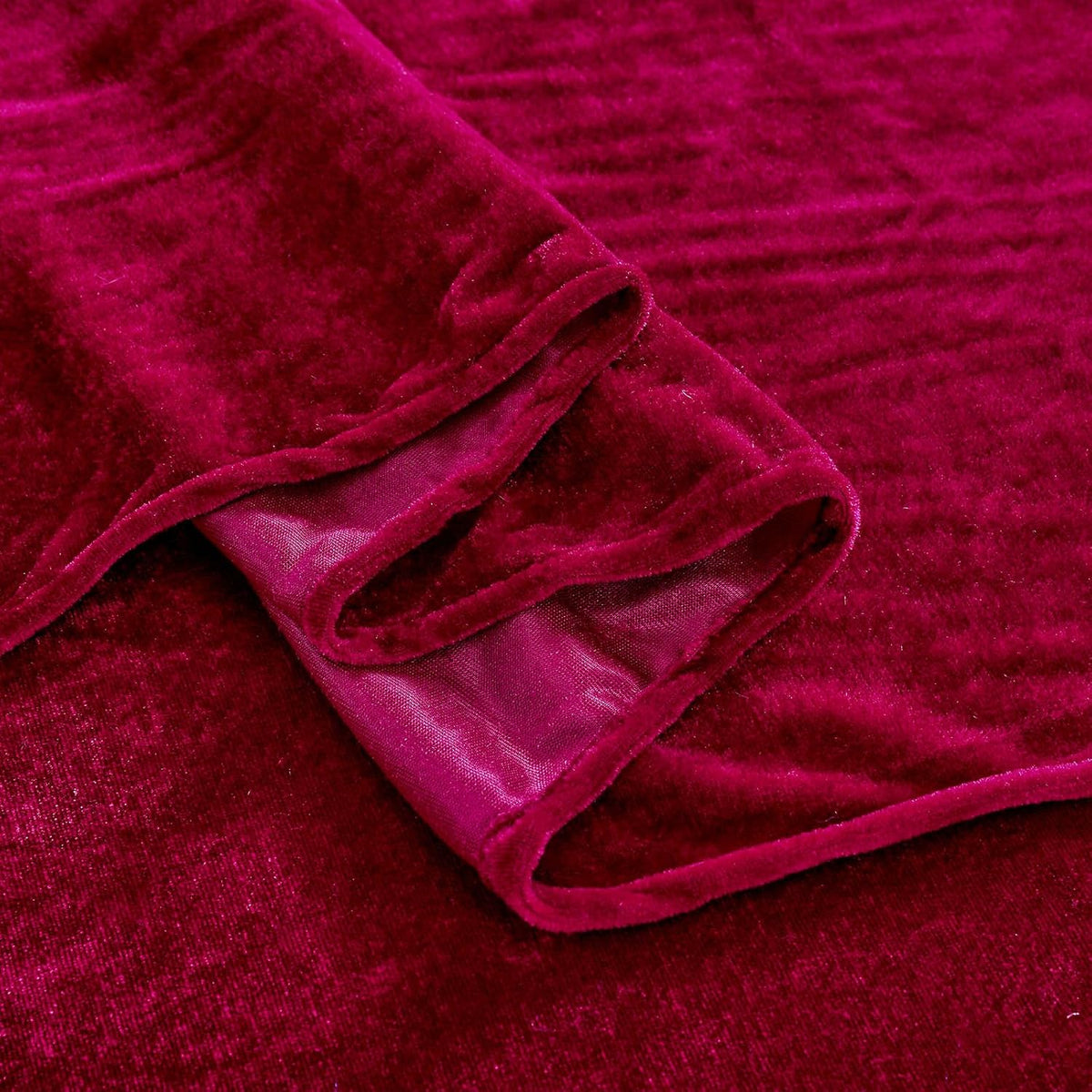 QueenDream Aisle Runner for Wedding Ceremony Burgundy Velvet Runner 4.5FT x 1...