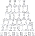 Mumufy 40 Pcs Glass Crystal Taper Candle Holders Clear Glass Candlestick Holder Fit 0.8 Inch Candles Crystal Decorative Candle Stand Centerpiece Table Wedding Dining Party (Classic,Clear)