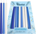 The Hanukkah Company Long Chanukah Candles, Diameter Fits Most Menorahs, Premium Quality Wax - Blue and White for All 8 Nights - Count 45, Standard Size