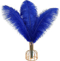 THARAHT Blue Ostrich Feathers 12pcs Large Natural Bulk 14-16Inch 35cm-40cm for Wedding Party Centerpieces Halloween and Home Decoration Feathers
