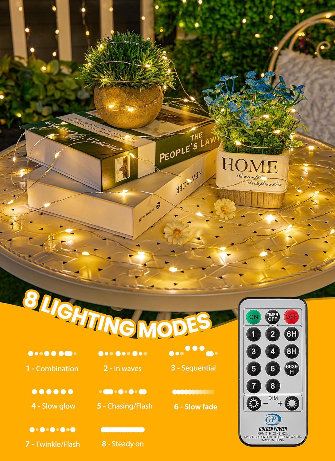 Fairy Lights with Remote, 8 Modes & Timer, 66 Feet 200 Led Christmas Light Twinkle Lights Plug in, Waterproof String Lights for Bedroom Decor Home Girl's Room Garden Party Christmas Decorations