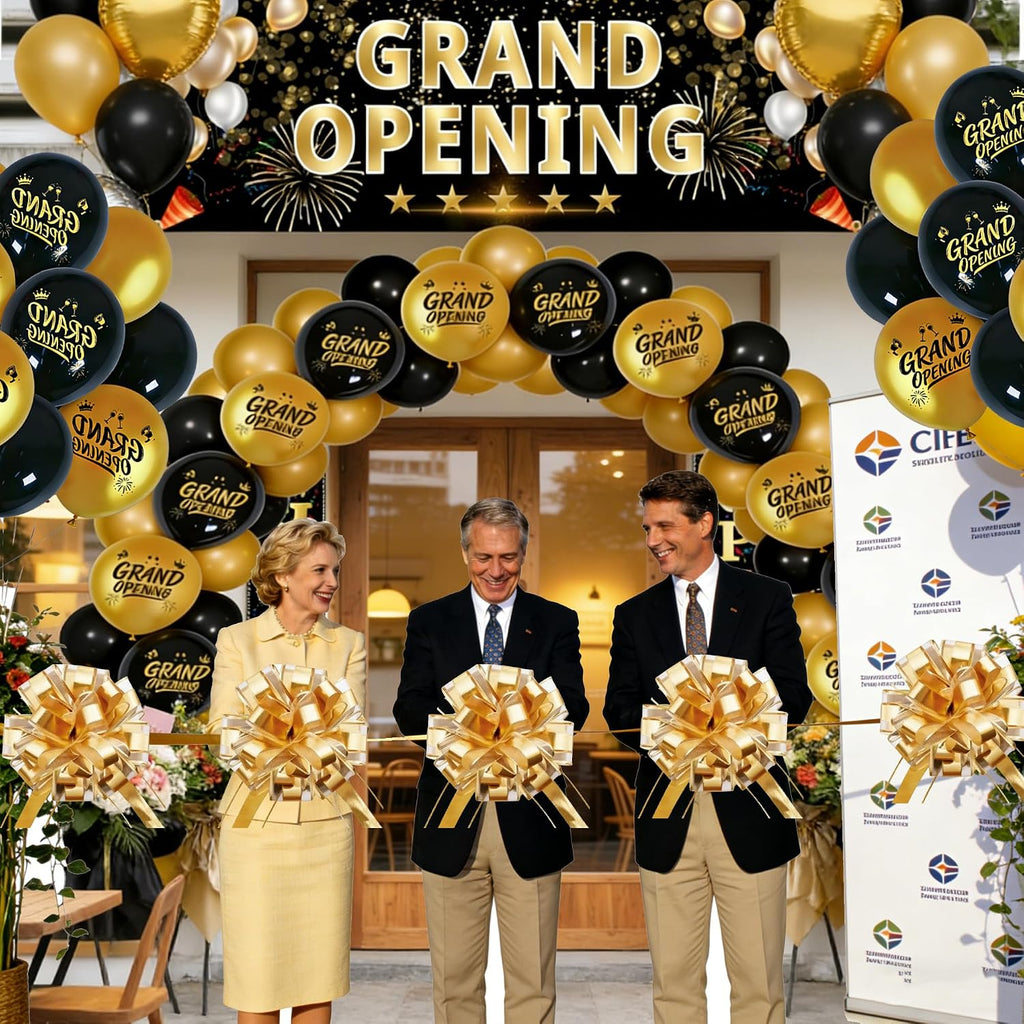 grand opening party kit 71pcs with 3x10ft banner, package contents