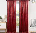 JYFLZQ Burgundy Sequin Backdrop Curtains 2ft x 8ft 2 Panel Glitter Photo Booth Backdrops Sparkly Photography Background Drapes for Parties Wedding Bridal Showers