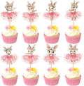 30 PCS Easter Cupcake topper Bunny Cupcake Toppers Easter Egg Cupcake Topper Rabbit Party Cake Topper Decorations (Style 14)