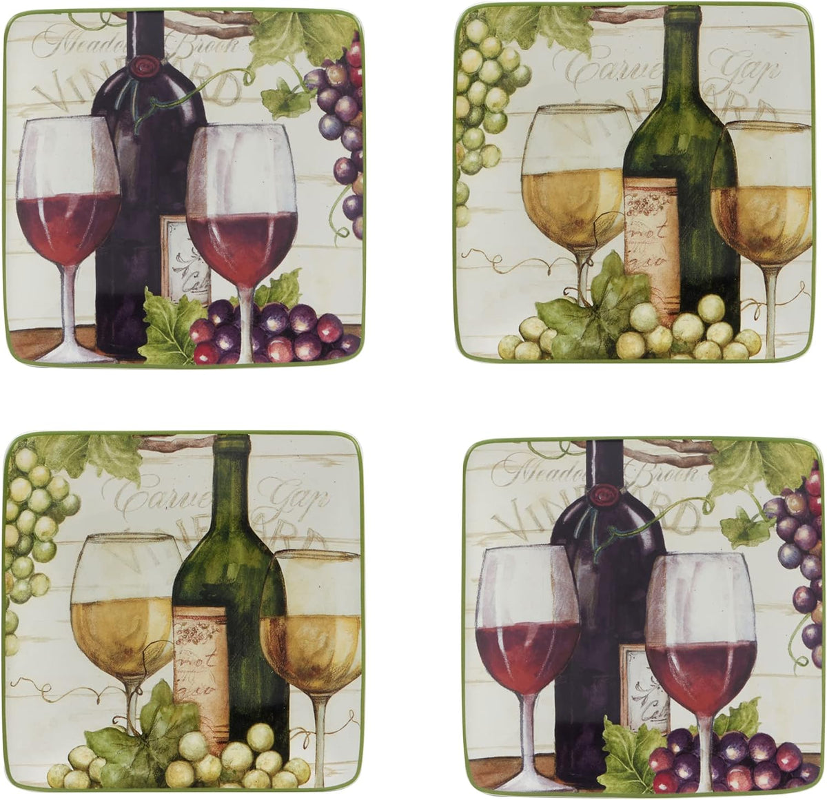 certified international meadow brook 6" canape/luncheon/appetiser plates, assorted, main product view