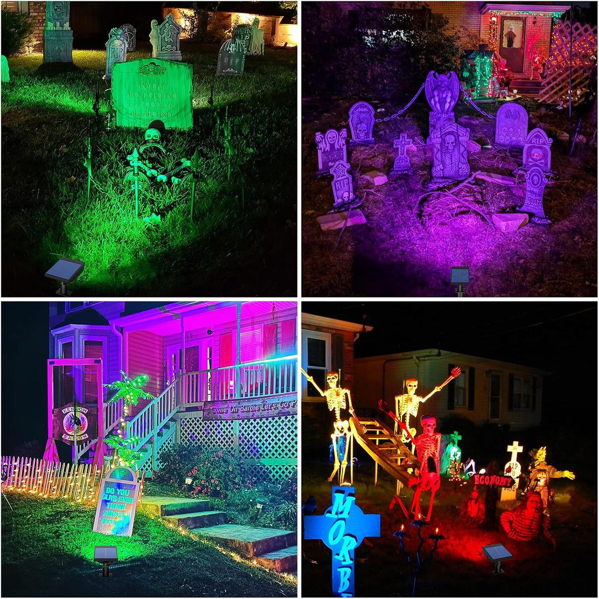 GKGG Solar Color Changing Lights Outdoor, 7 Lighting Modes IP65 Waterproof So...