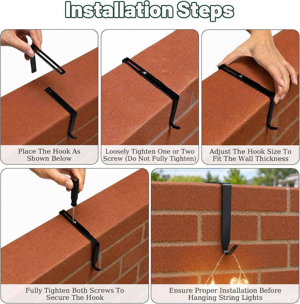 adjustable cinder block wall hangers, 6.2-11.5 inch black, side view