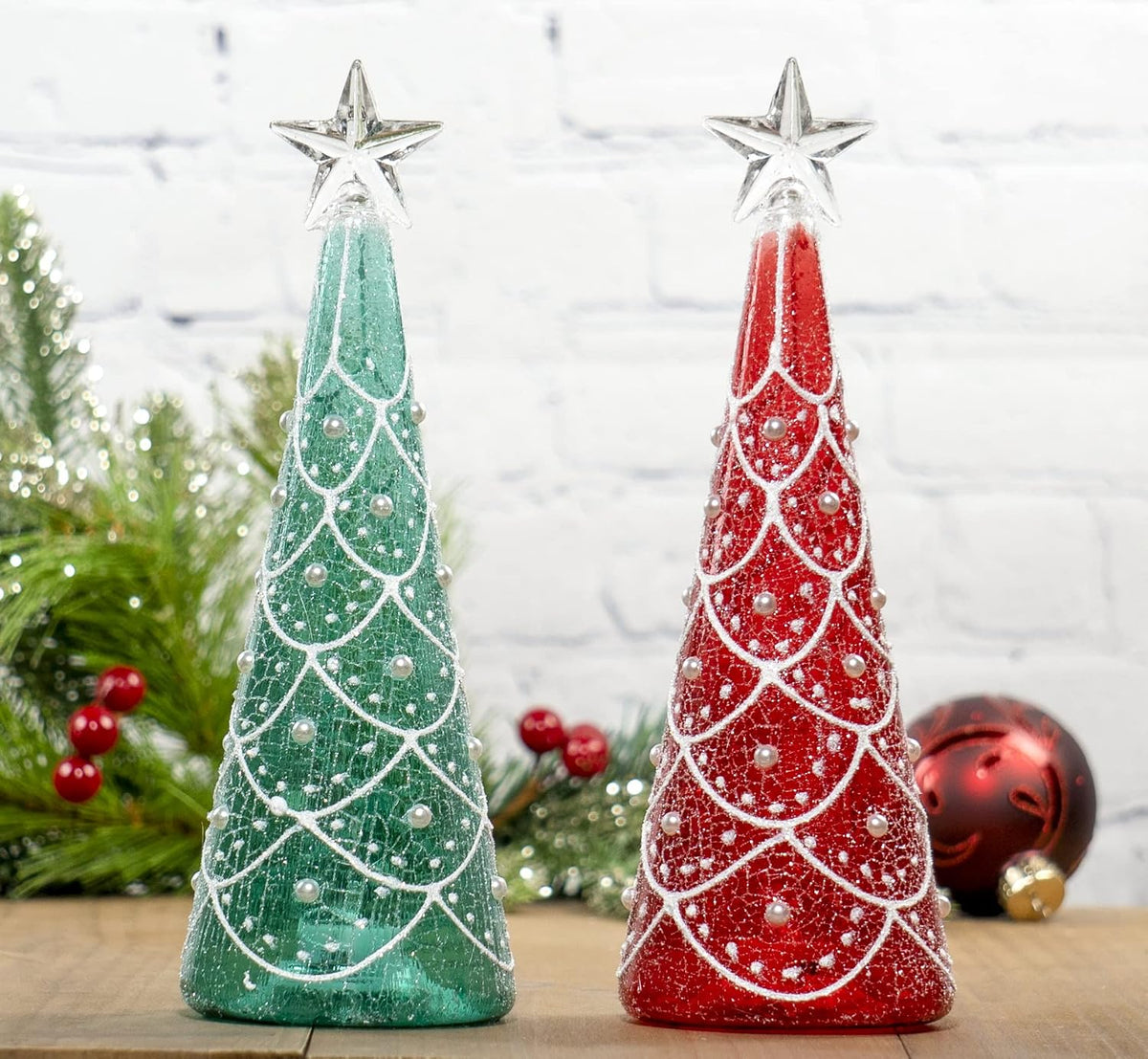 red co. set of 2 assorted glass 9.5", main product view