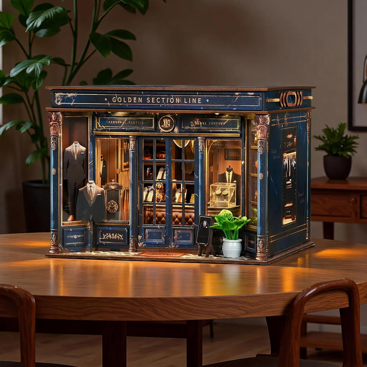 ISSEVE Book Nook Kit, Miniature Dollhouse Booknook Kit Bookshelf Decoration